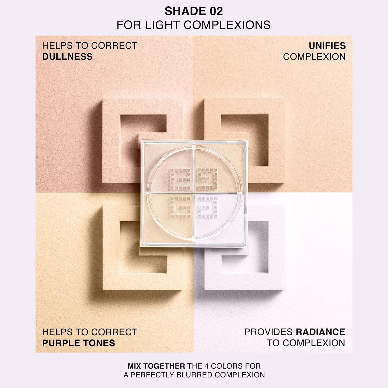 Givenchy – Prisme Libre 4-Color Powder N°02 Satin Blanc