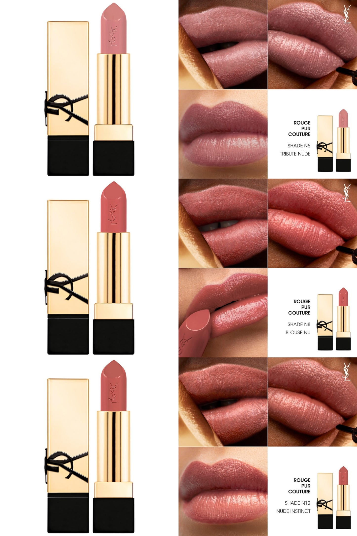 Rouge Pur Couture Caring Satin Lipstick with Ceramides – Rouge à lèvres satin longue tenue