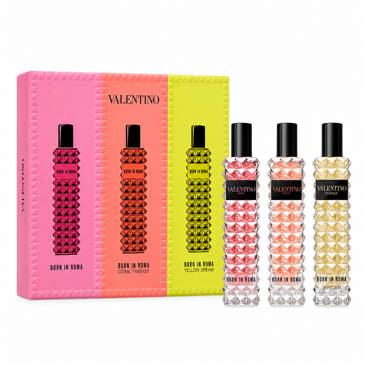 Born in Roma Donna Eau de Parfum Discovery / Travel Trio – Coffret d'Eaux de Parfum au format voyage