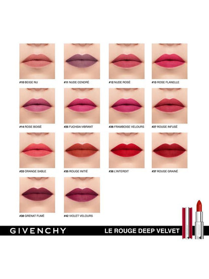 Le Rouge Deep Velvet – Rouge à lèvres mat poudré
