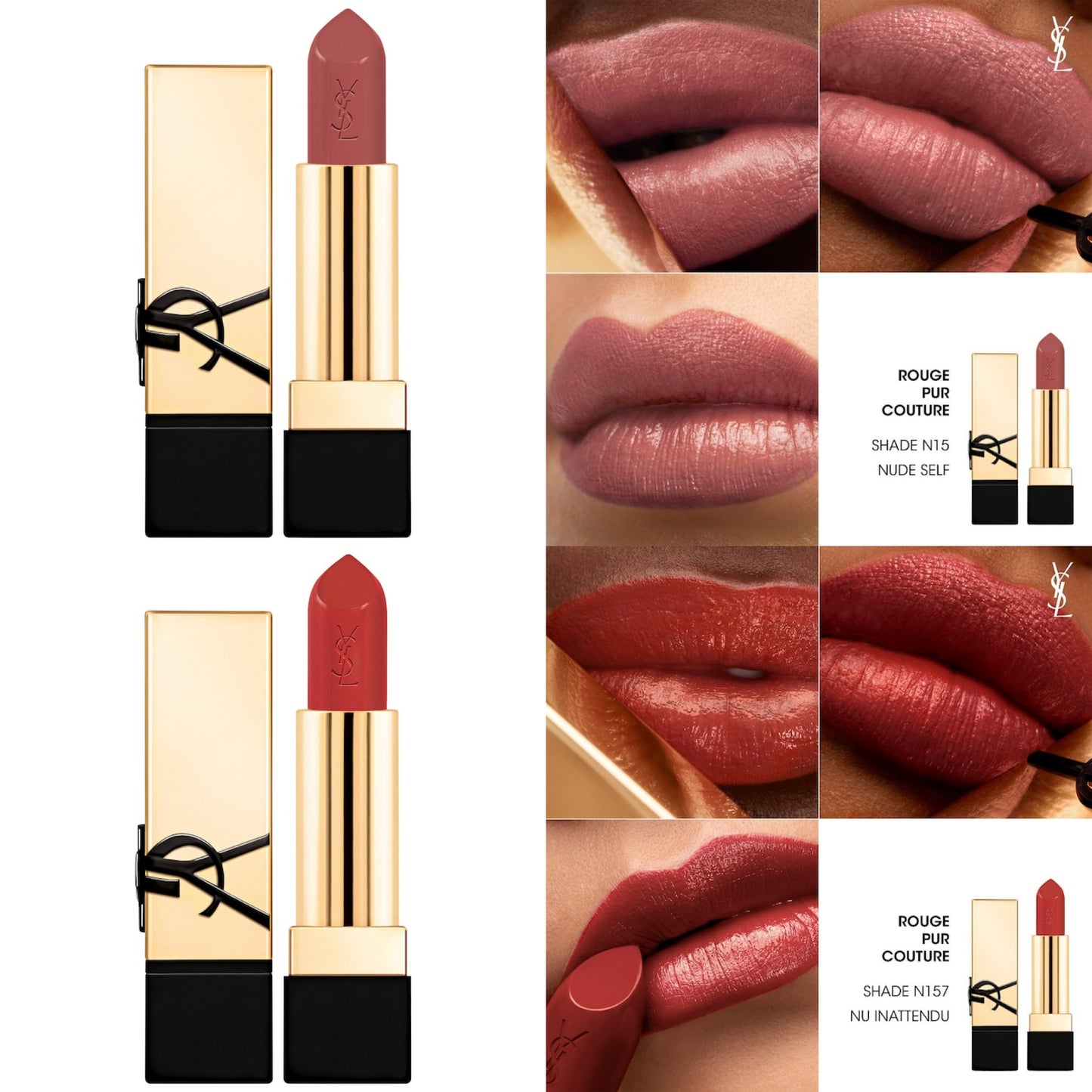 Rouge Pur Couture Caring Satin Lipstick with Ceramides – Rouge à lèvres satin longue tenue