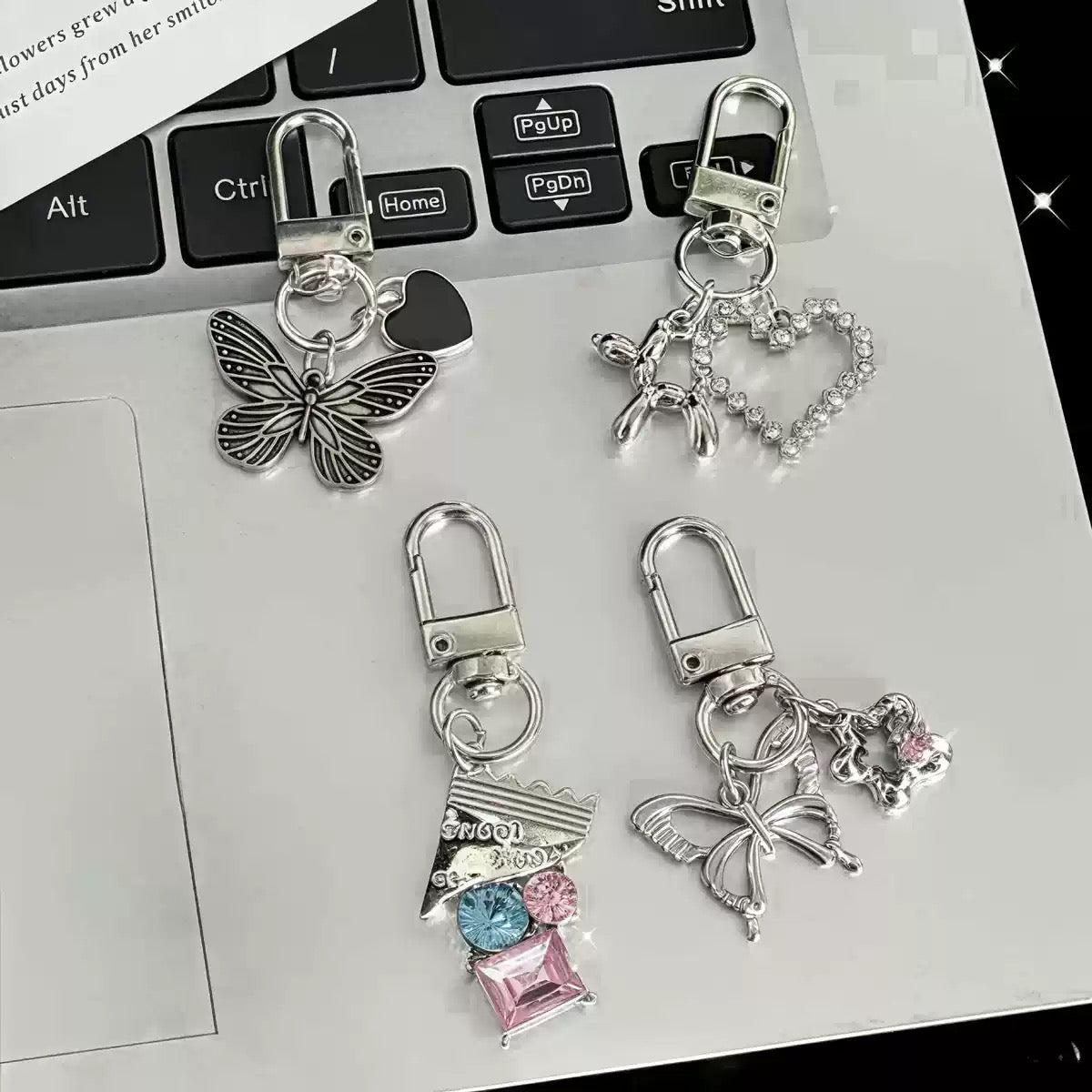 Silver Aesthetic Charm & Keychain