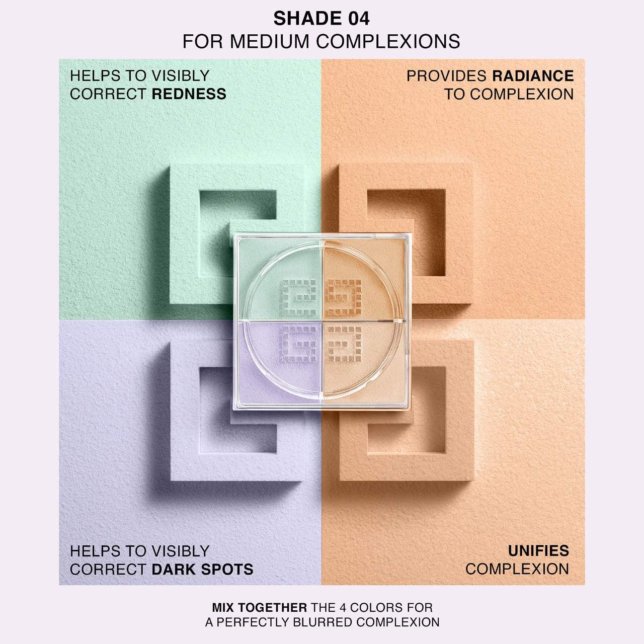 Givenchy – Prisme Libre 4-Color Loose Powder N°04 Mousseline Acidulée