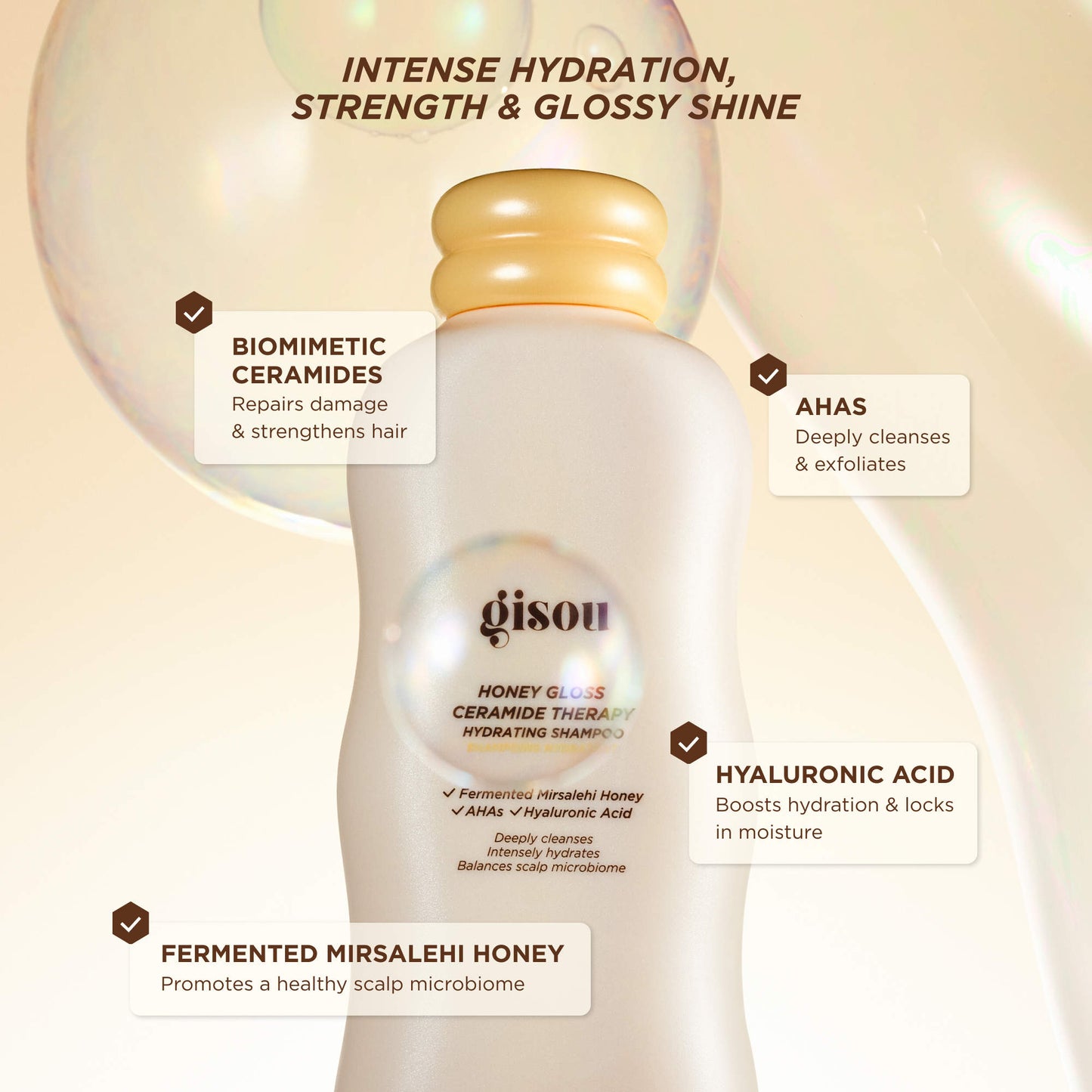 Gisou – Honey Gloss Ceramide Therapy Hydrating Shampoo