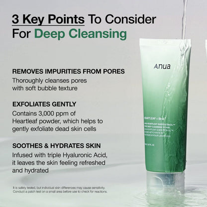 ANUA – Heartleaf Quercetinol Pore Deep Cleansing Foam