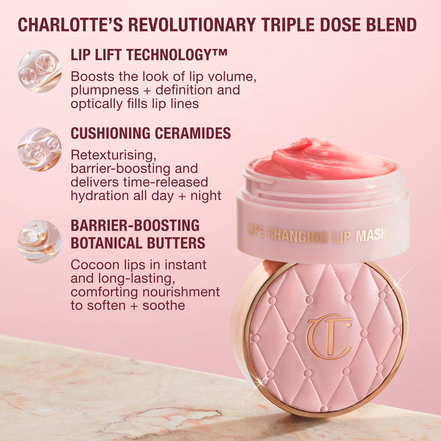 Charlotte Tilbury – Life Changing Lip Mask with Cushioning Ceramides