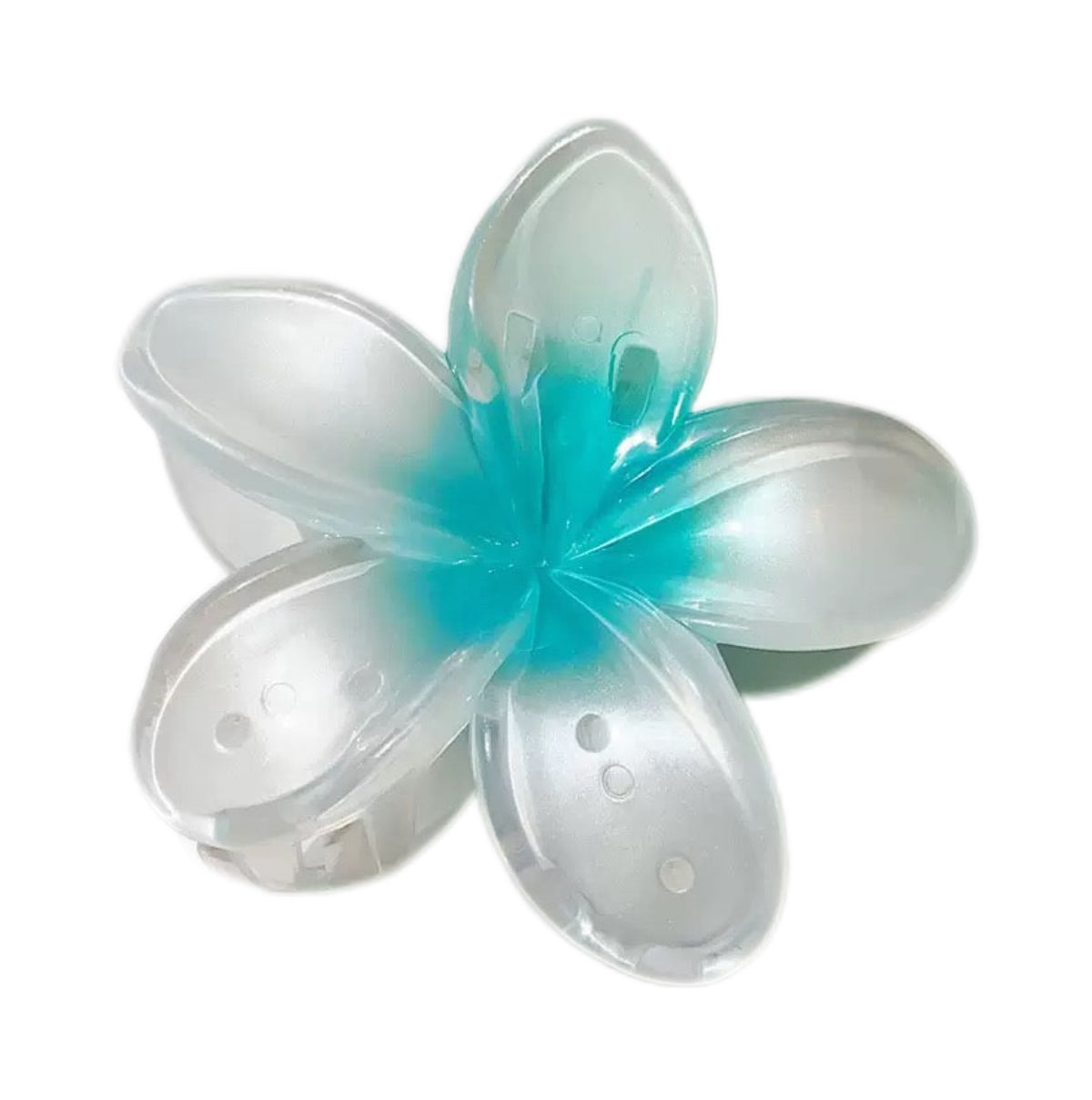 Cute Chrome Flower Hair Claw - Pinces Pour Cheveux