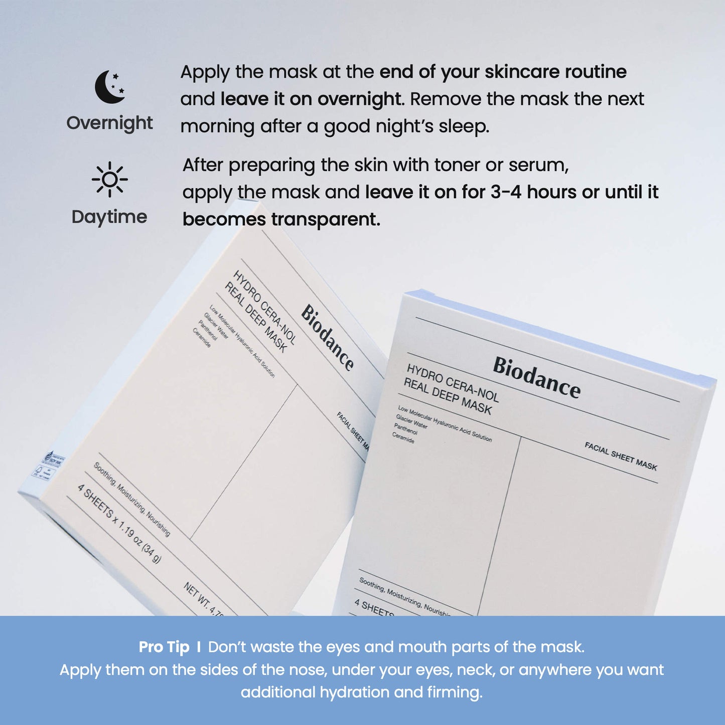 Biodance Hydro Cera-nol Real Deep Mask for Dryness Relief & Redness Soothing