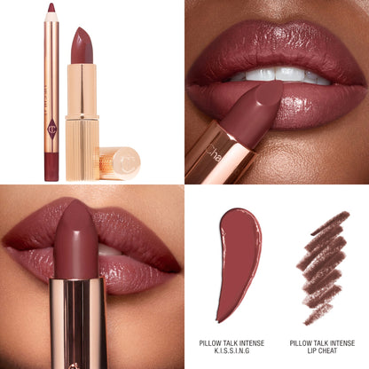 Mini Pillow Talk Lipstick & Liner Set – Coffret rouge à lèvres & crayon lèvres