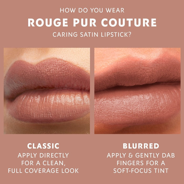 Rouge Pur Couture Caring Satin Lipstick with Ceramides – Rouge à lèvres satin longue tenue