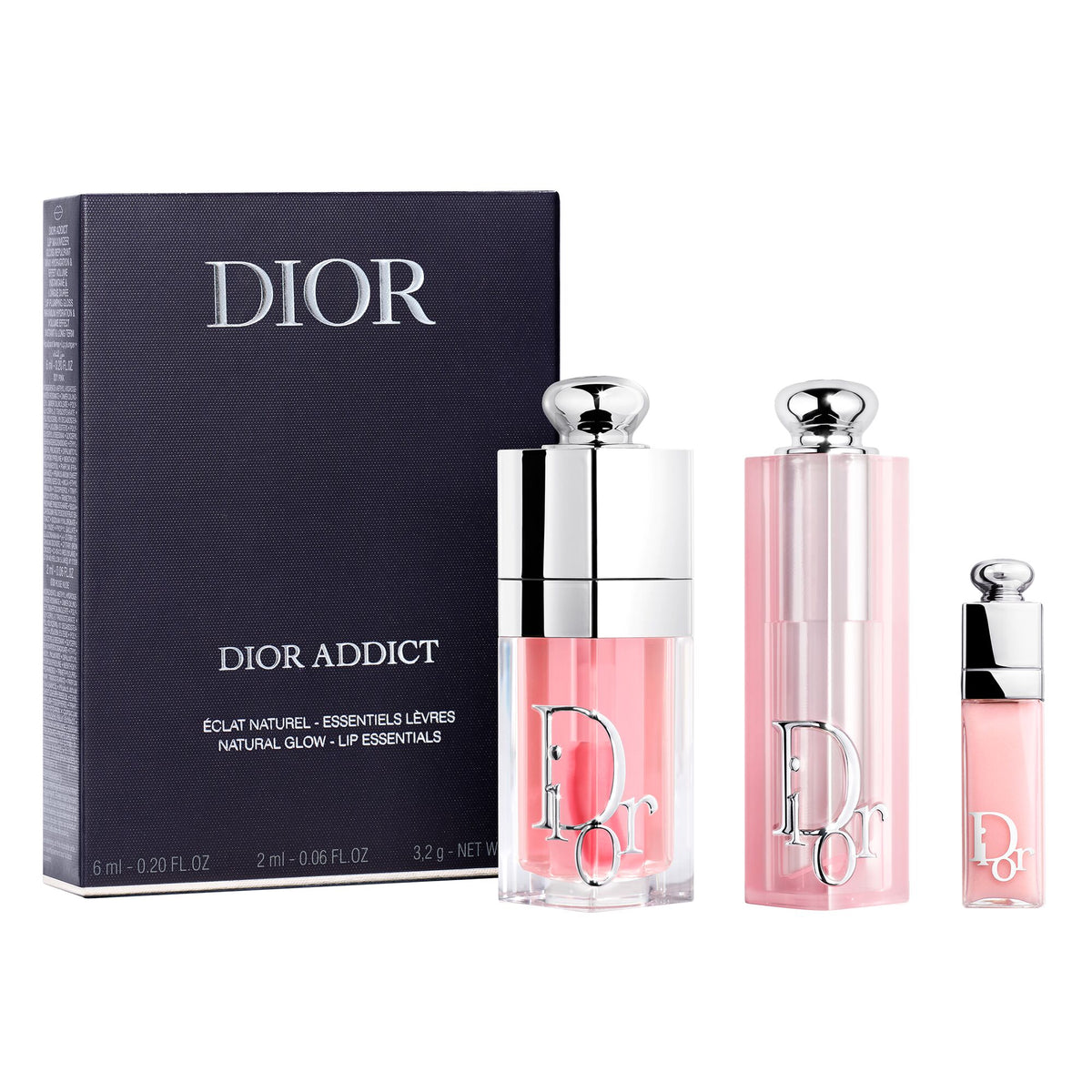 Coffret Dior Addict Natural Glow Lip Essentials – Coffret soin lèvres 3 pièces