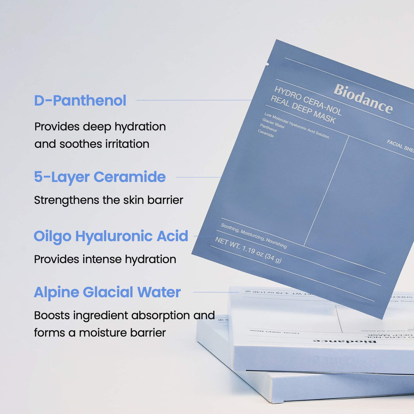 Biodance Hydro Cera-nol Real Deep Mask for Dryness Relief & Redness Soothing