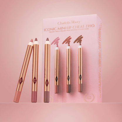 Mini Iconic Lip Cheat Lip Liner Trio – Coffret 3 crayons contour lèvres mini