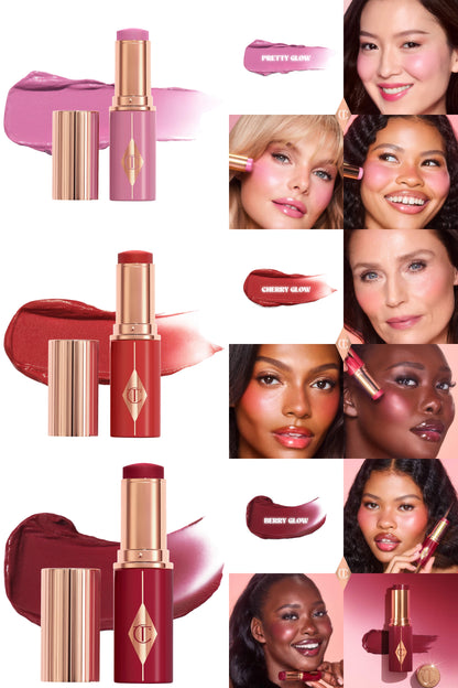 Unreal Lip + Cheek Glow Blush Stick with Hyaluronic Acid